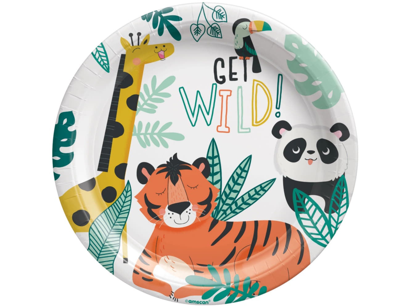 Get Wild Birthday 9" Round Plates, 8/Pk