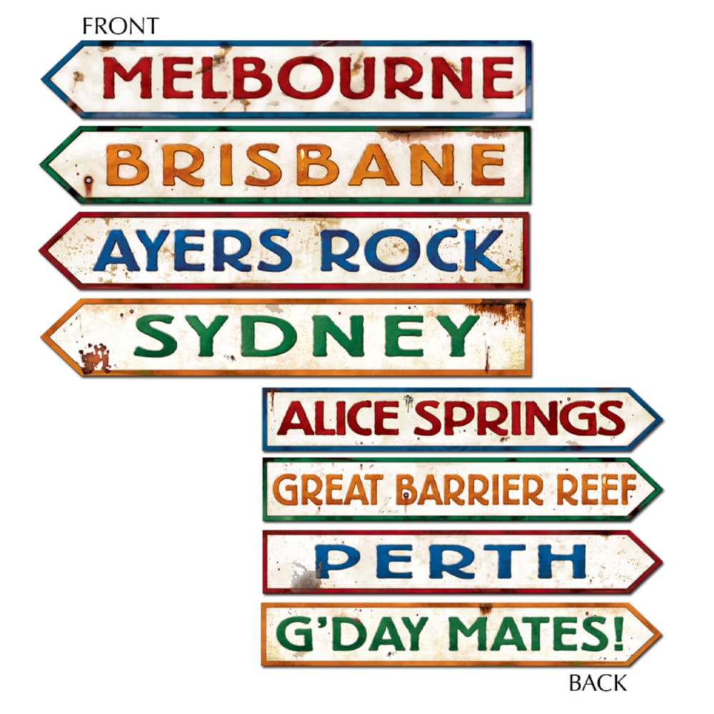 Australian Street Sign Cutouts