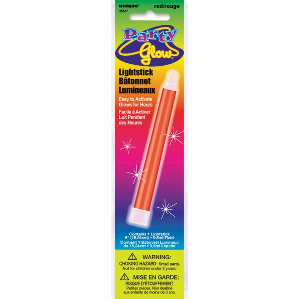 Red Glow Light Stick 6"
