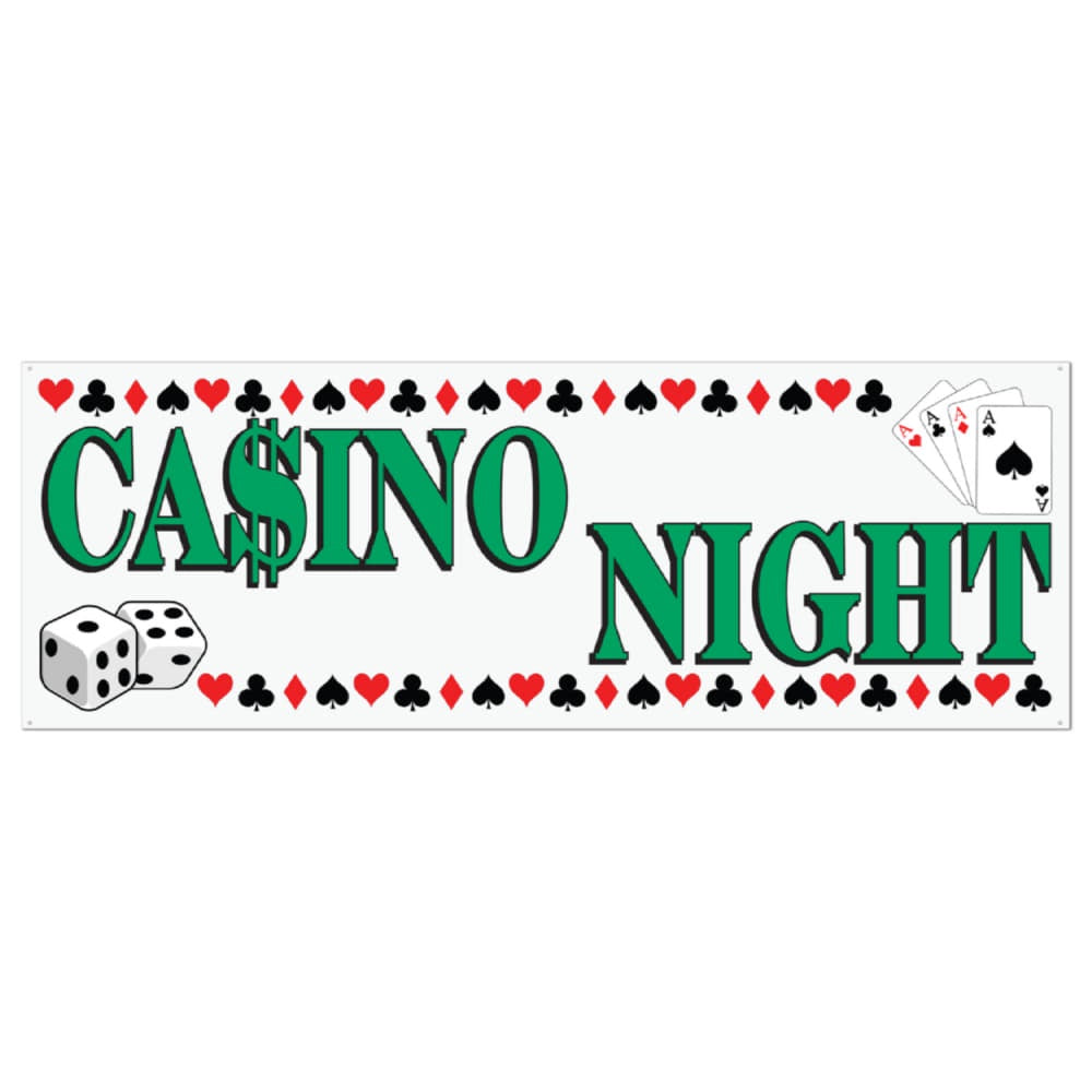 Casino Night Sign Banner
