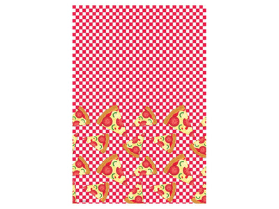 Pizza Party Paper Table Cover, 54" X 96"