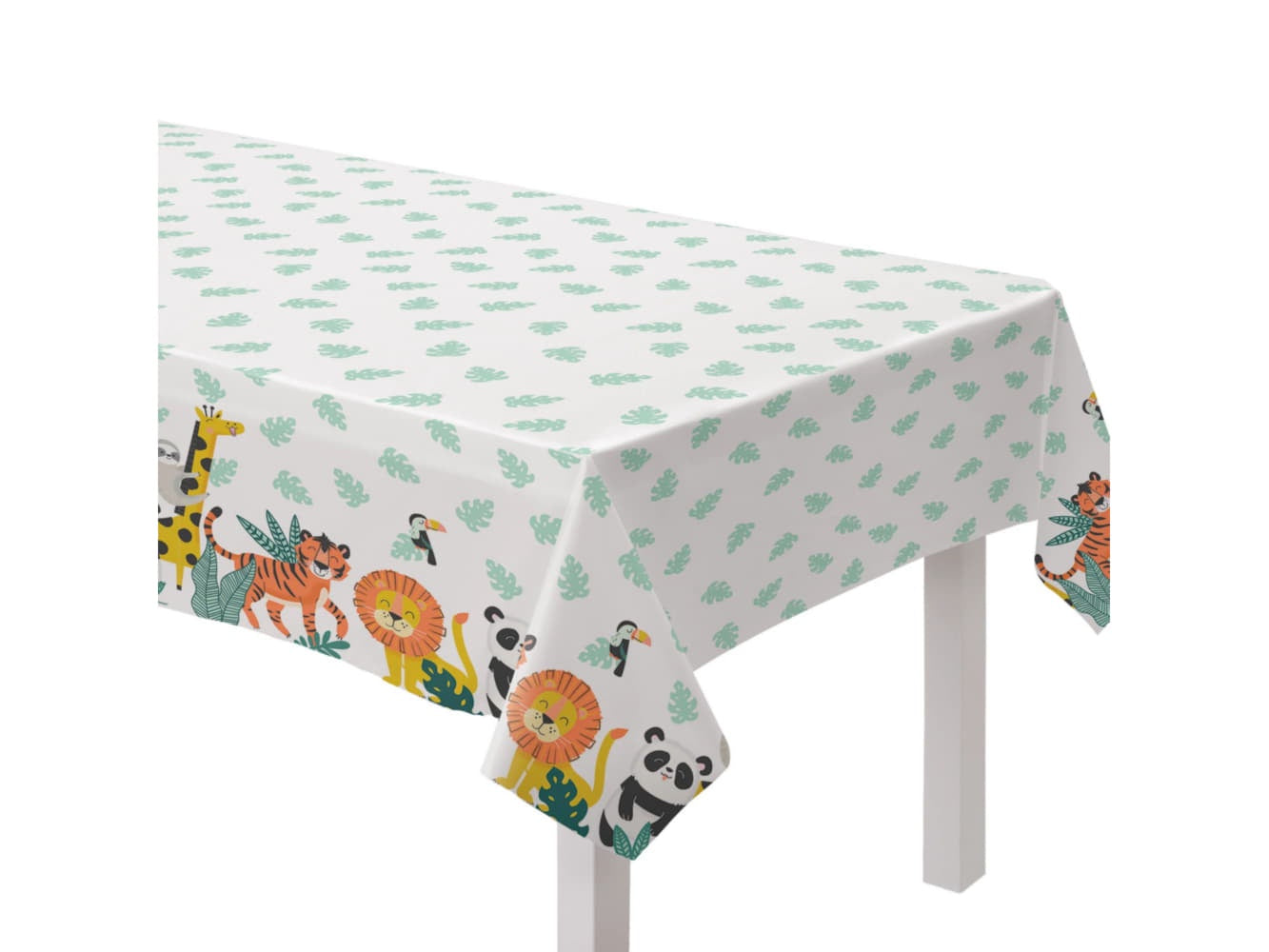 Get Wild Birthday Plastic Table Cover, 54" X 96"