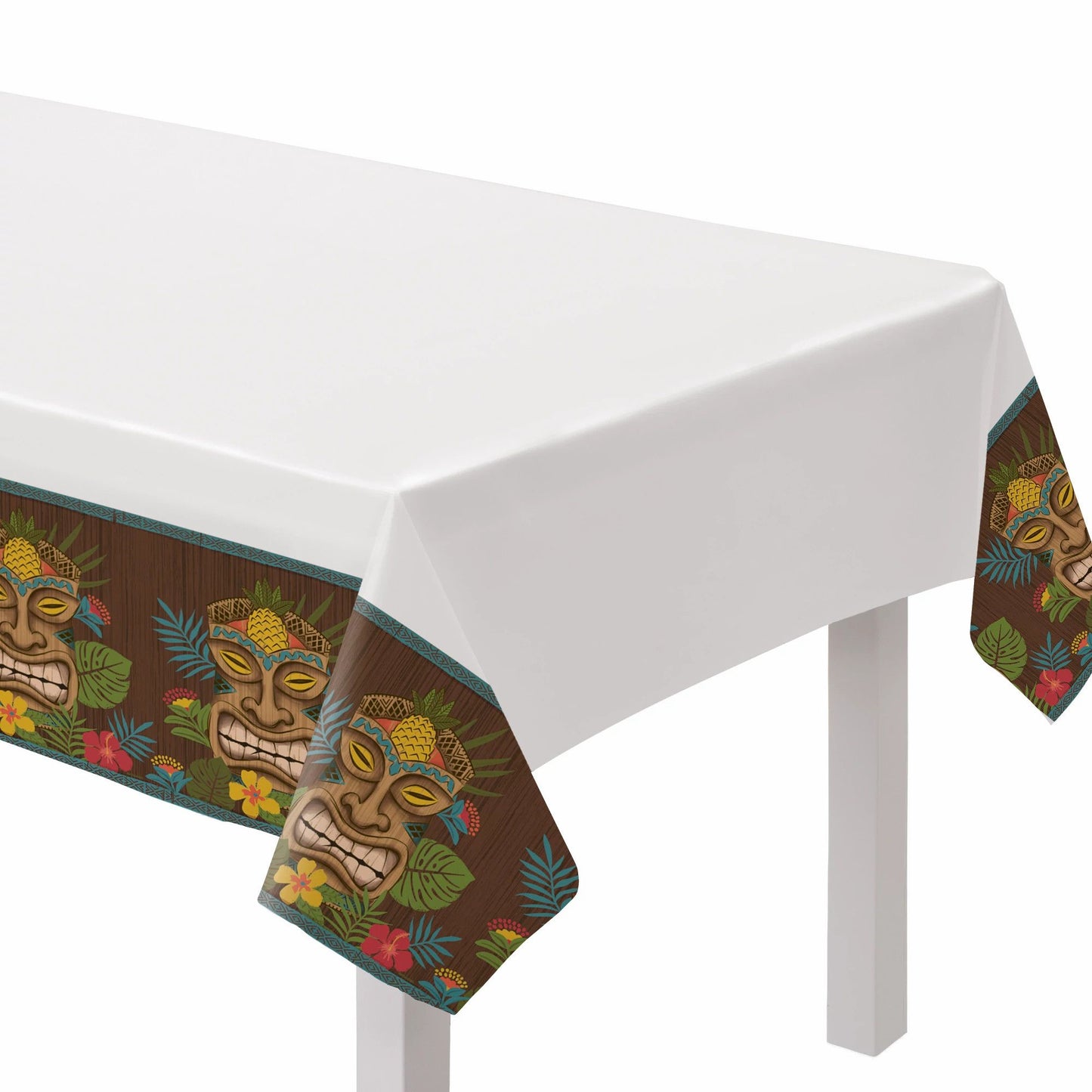 Vintage Tiki Plastic Tablecover - 3Pk