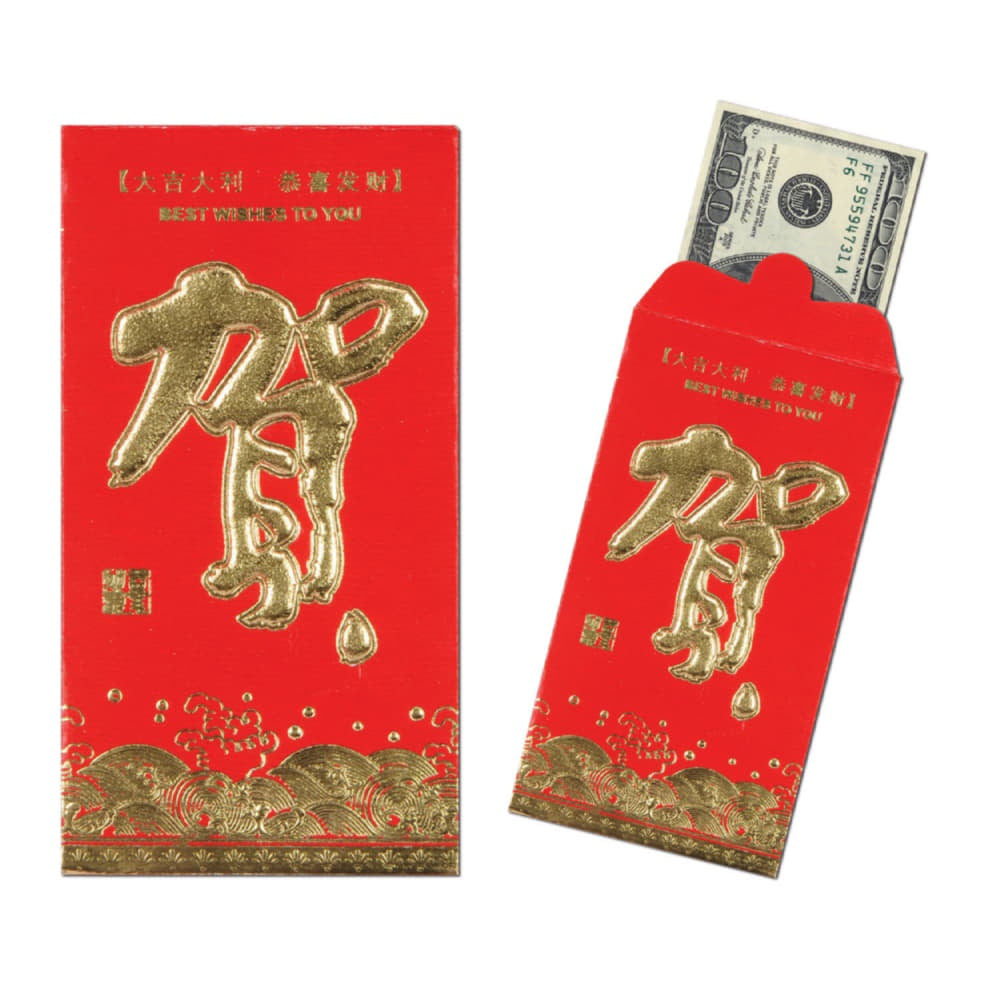 Red Pocket Money Envelopes 8Pcs