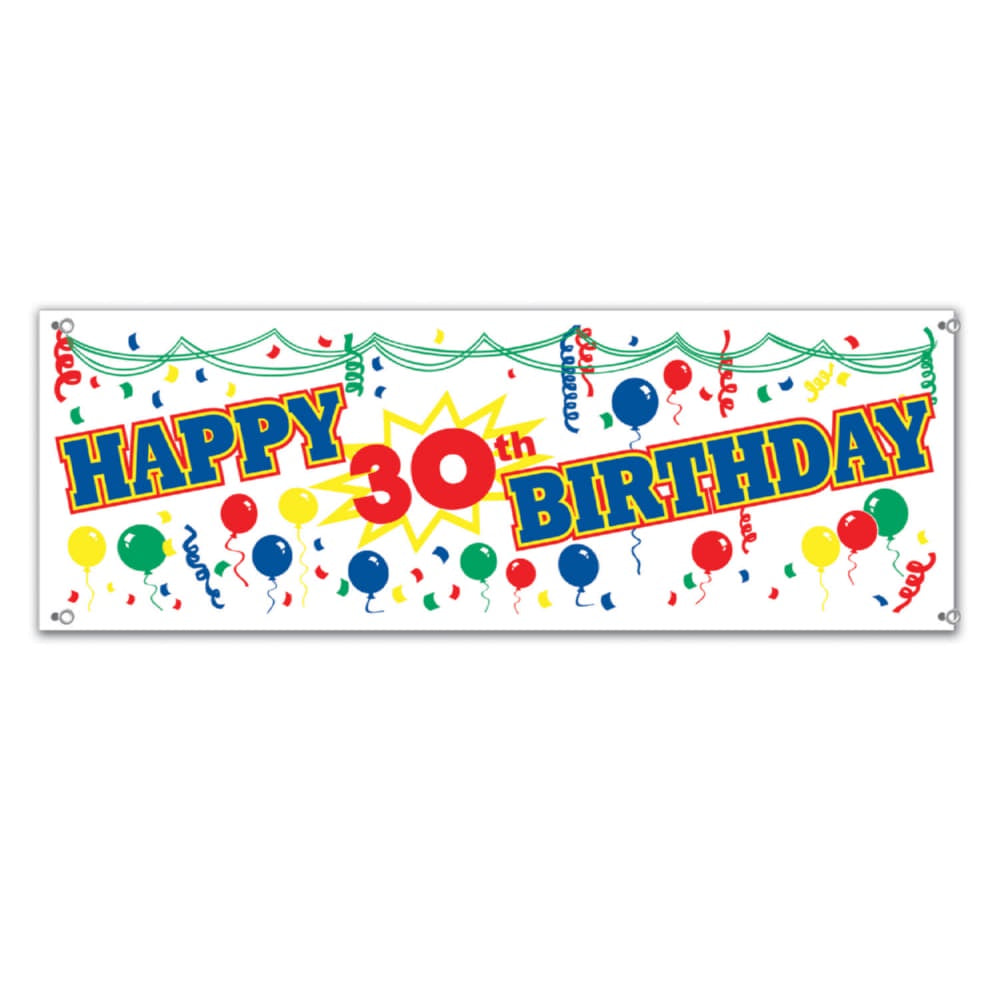 Happy 30Th Birthday Sign Banner/Disc
