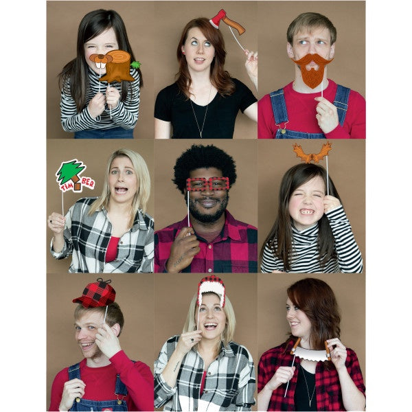 Plaid Lumberjack Photo Props - 10Ct