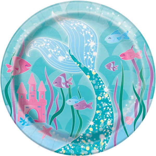 Mermaid 7In Dessert Plates