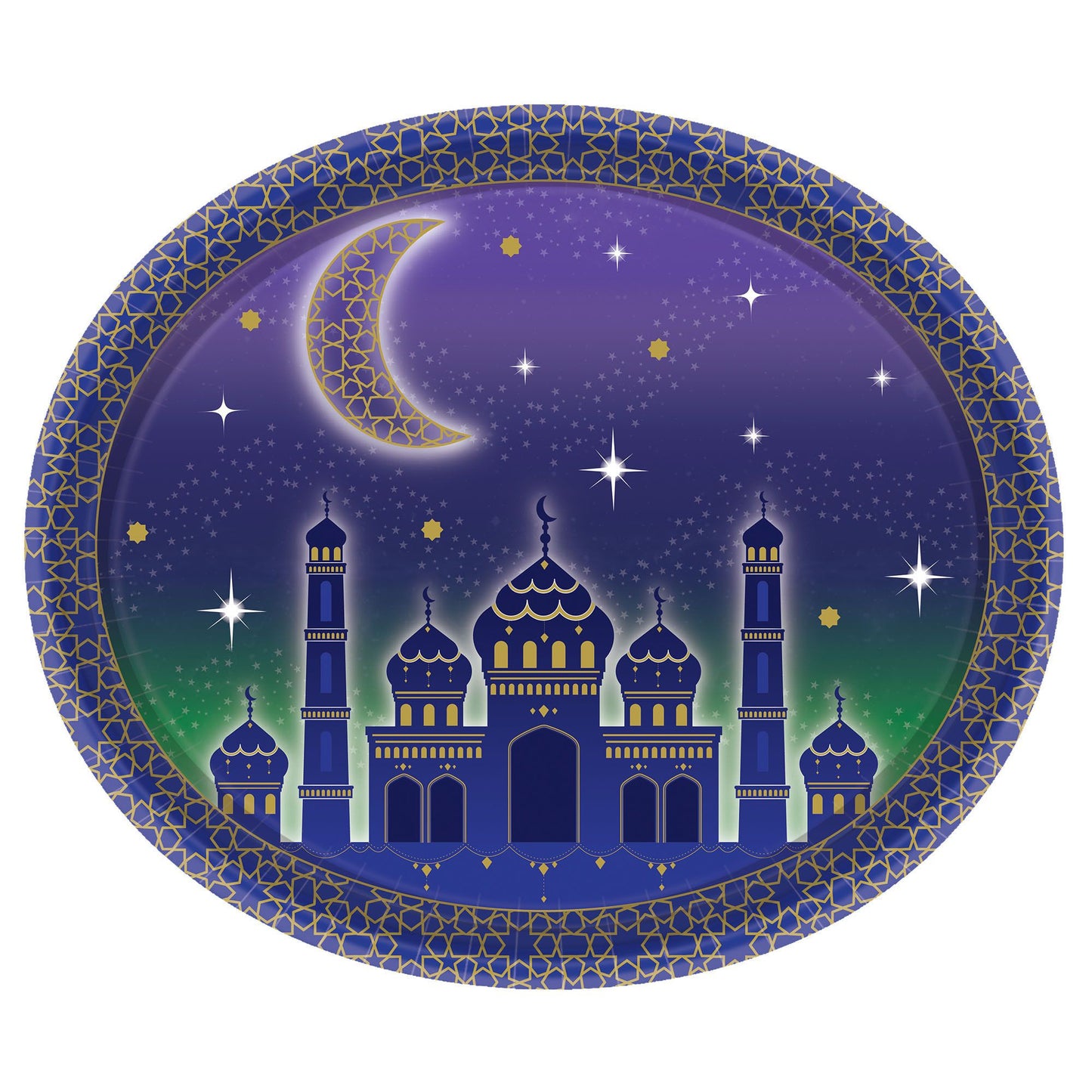 Eid Oval Paper Plates