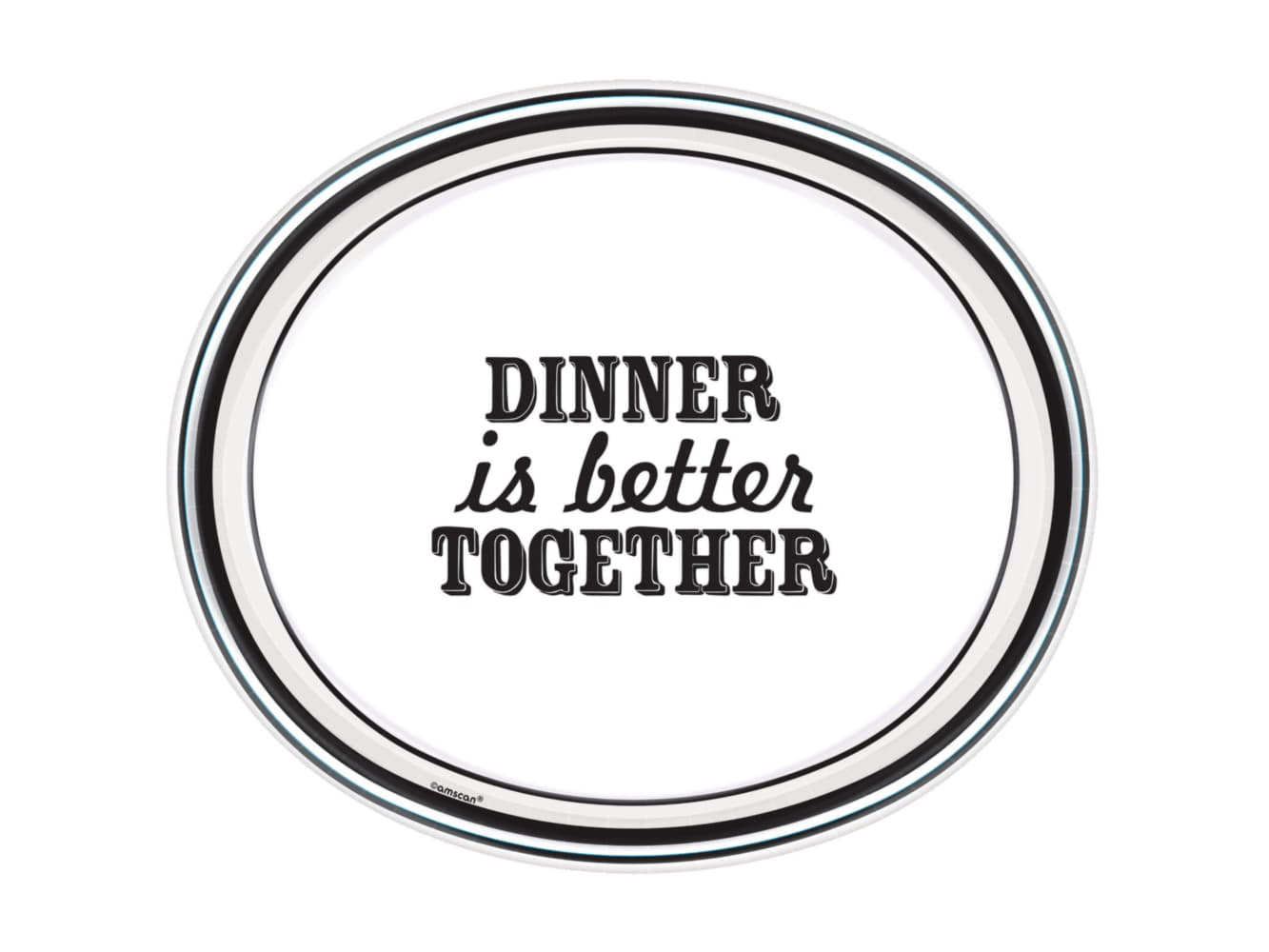 Eat & Enjoy Oval Plates, 12" X 10", 8/Pk