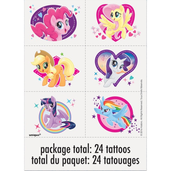 My Little Pony Color Tattoo Sheets, 4Ct