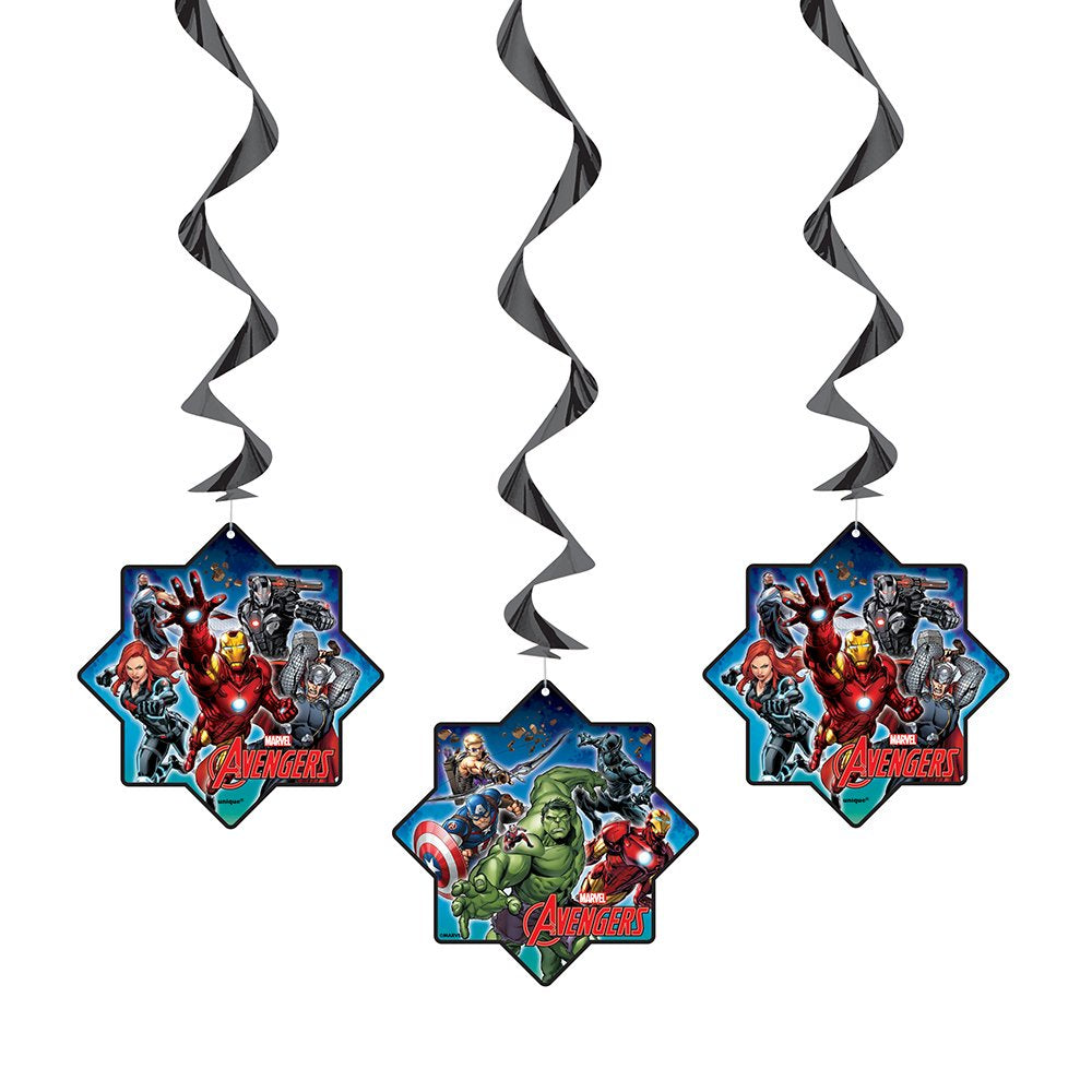 26" Avengers Hanging Swirls, 3Pk