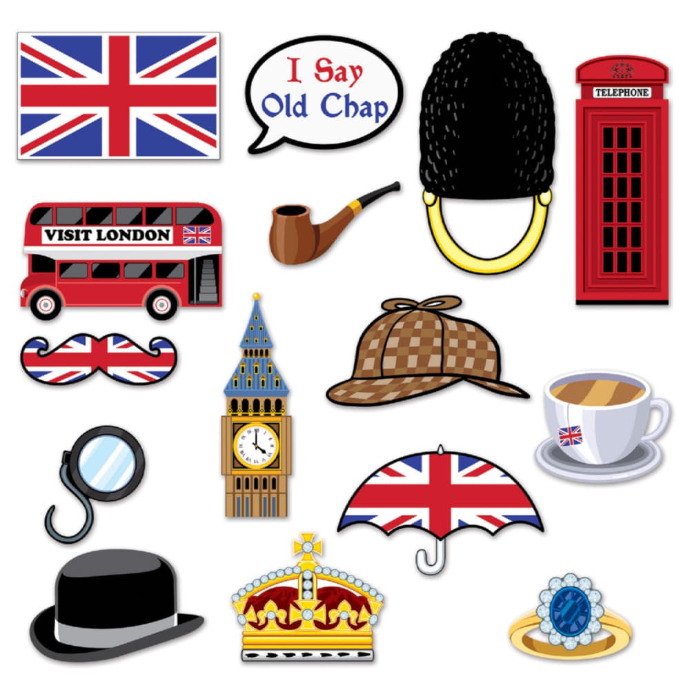 British Photo Fun Signs - 15Pcs