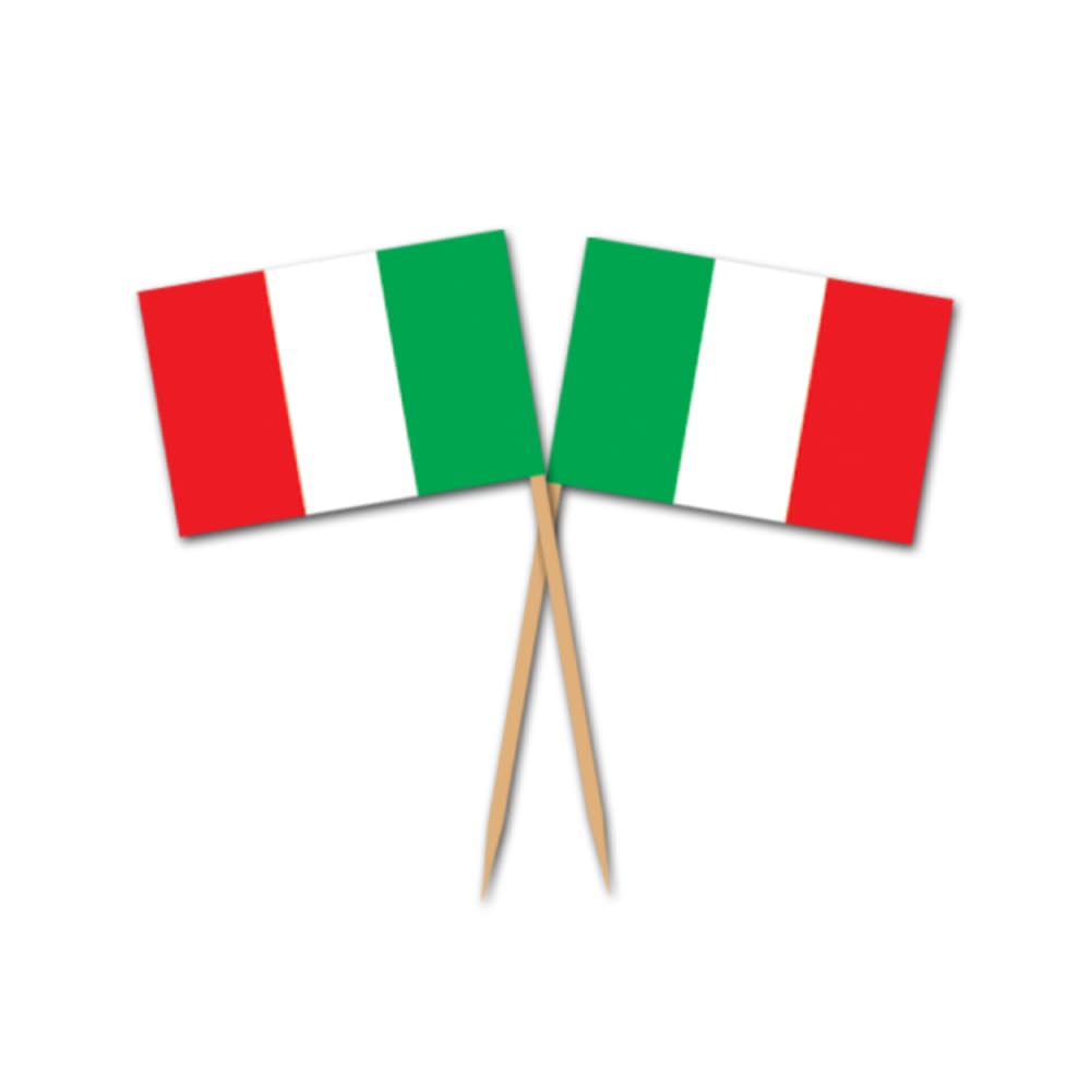 Italian Flag Picks- 50Pcs