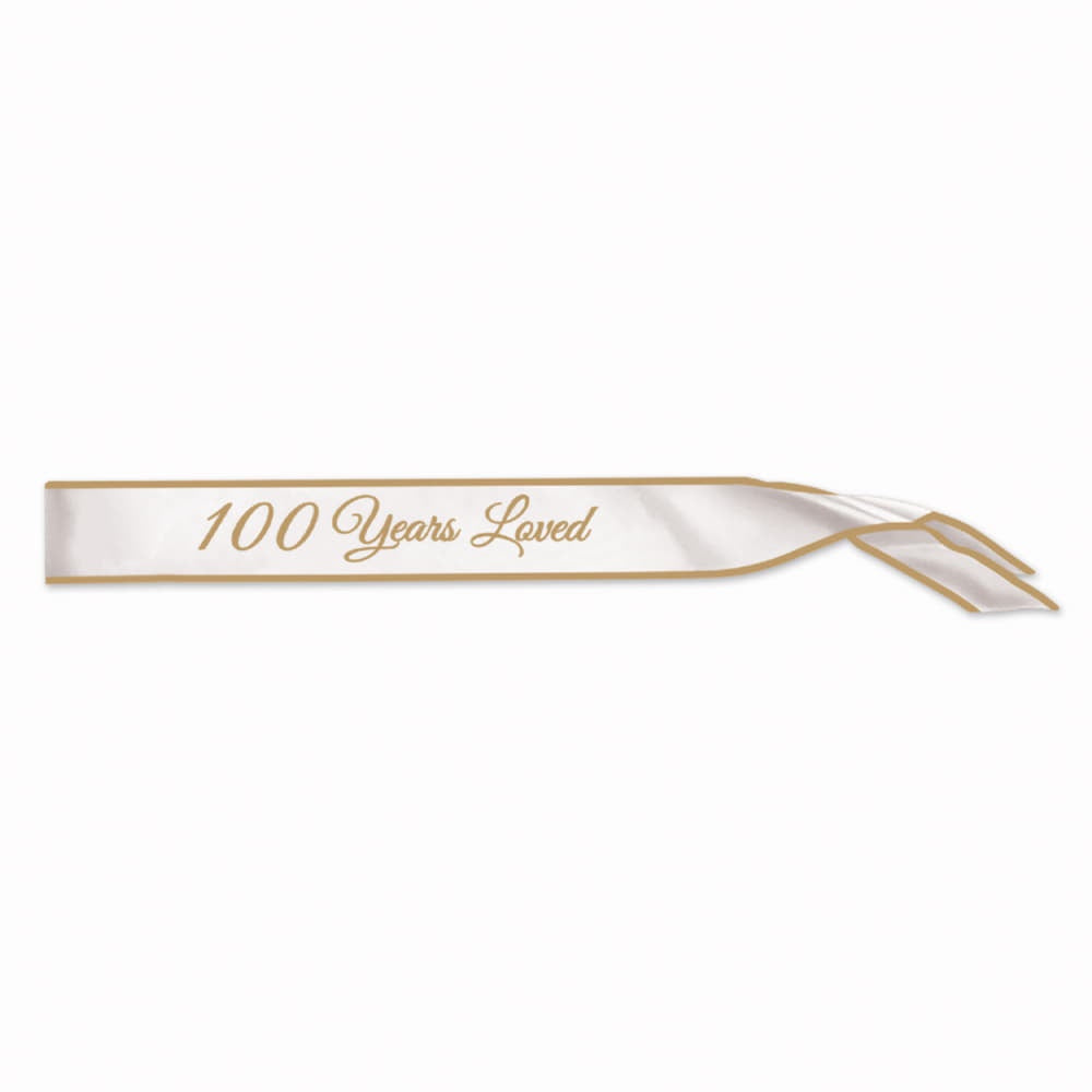 100 Years Loved Satin Sash/Disc