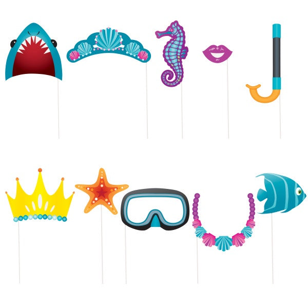 Under The Sea Photo Booth Props, 10Ct