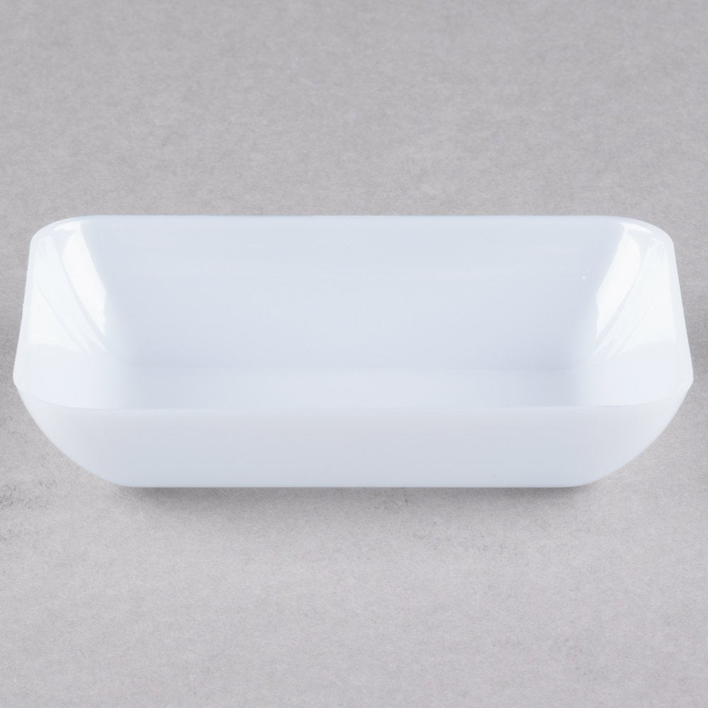 3" Tiny Rectangular Tray,White,10Pcs