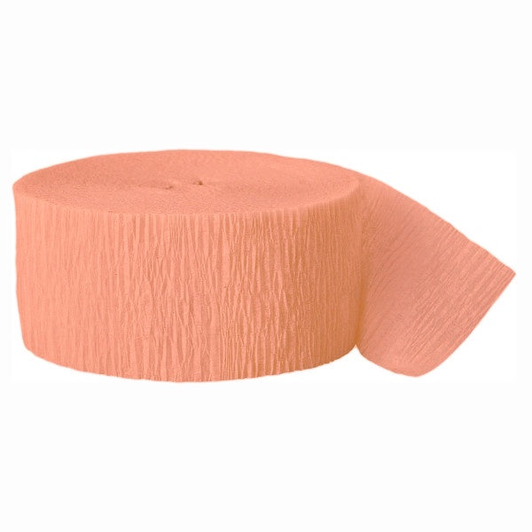 Coral Crepe Streamer, 81 Ft X 1.75 In