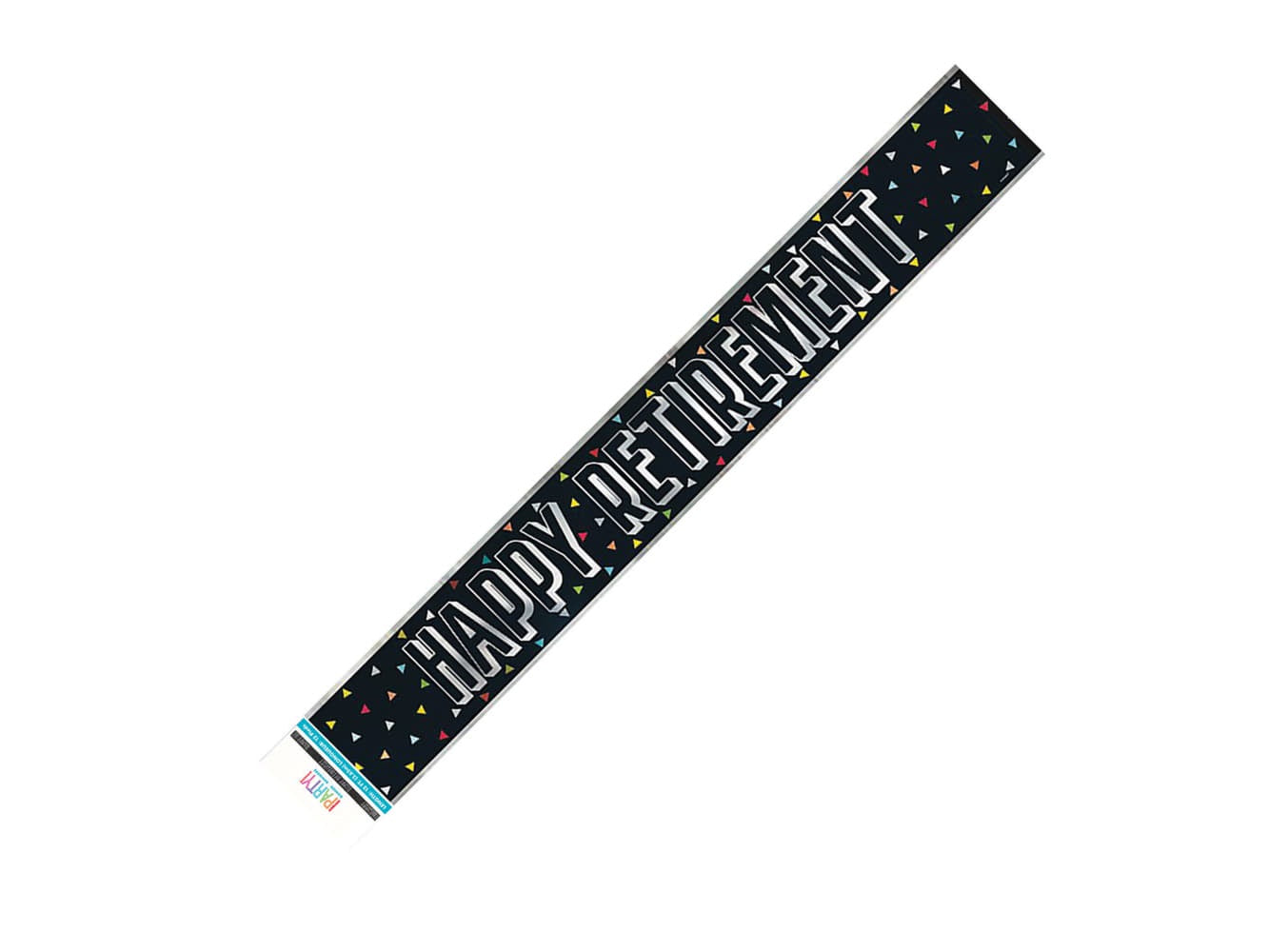 Happy Retirement Black Foil Banner-12Ft