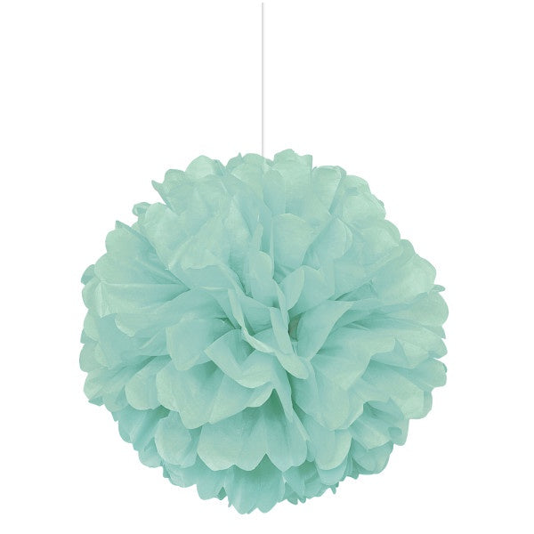 Mint Solid 16" Hanging Tissue Pom Pom