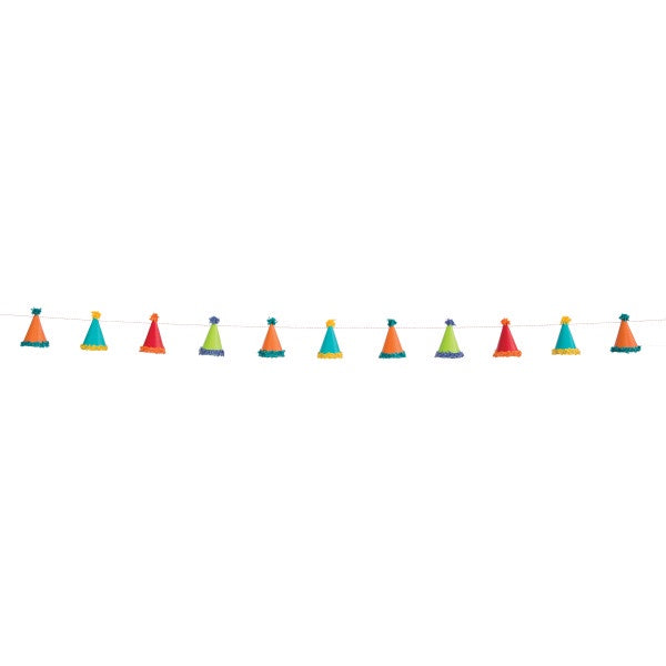 Pom Pom Mini Hat Garland, 7 Ft