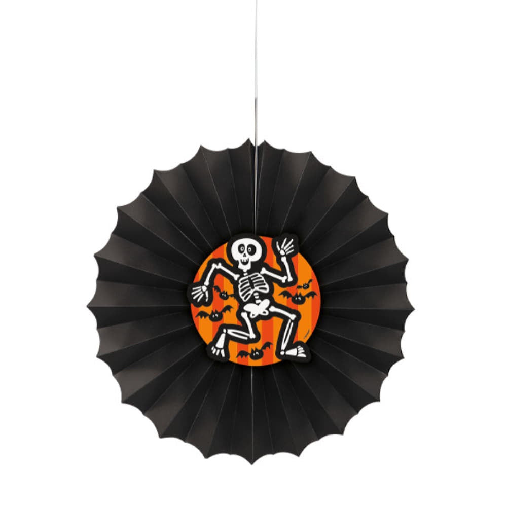 Scaredy Bat Skeleton 12" Paper Fan