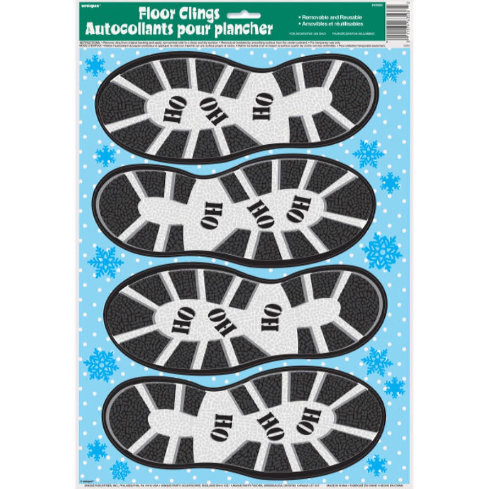 Ho Ho Ho Christmas Shoe Floor Clings Sheet