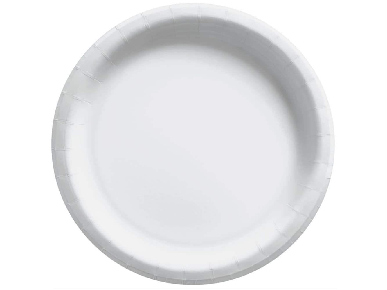 6 3/4" Round Paper Plates-Frosty White