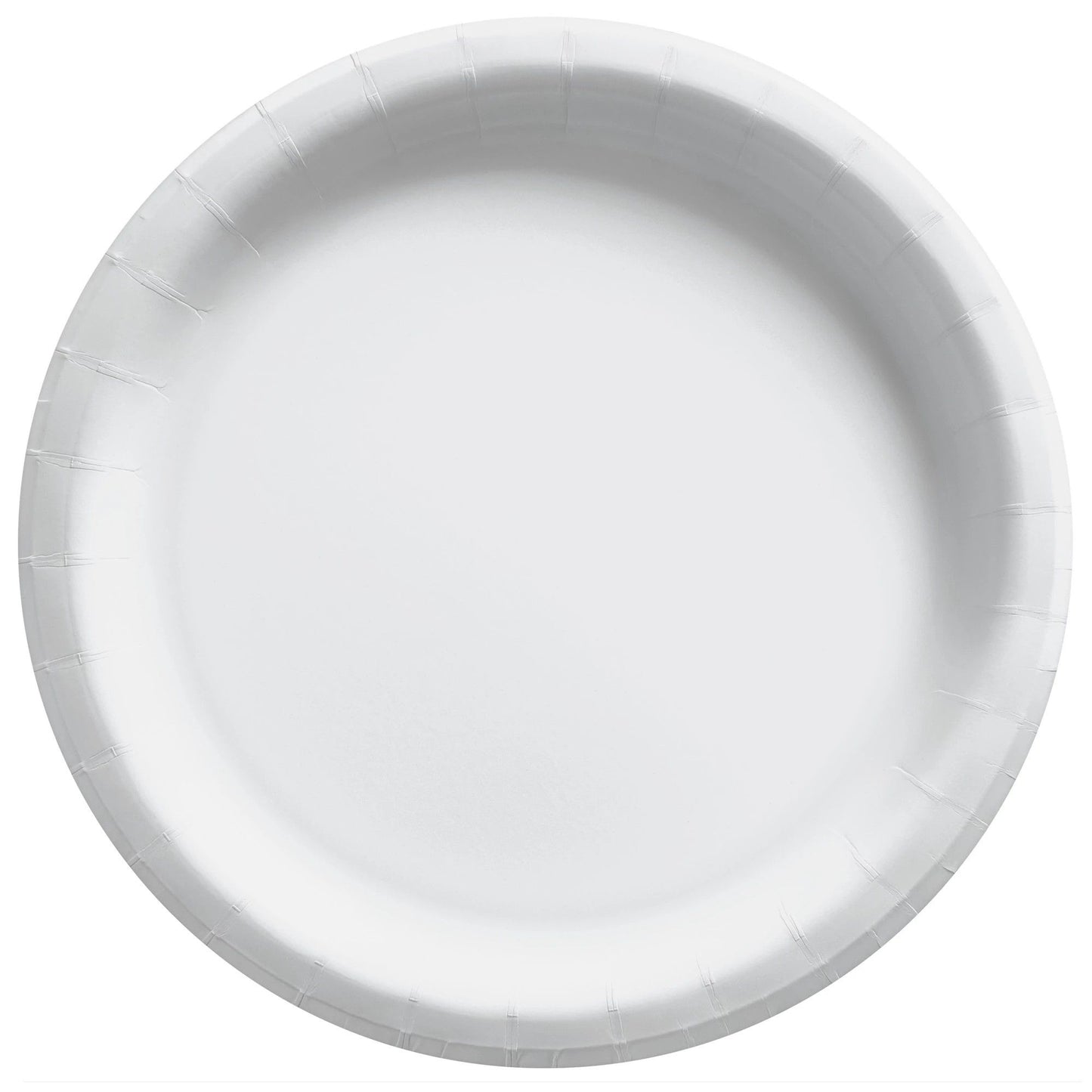 8.5In Round Paper Plates-Frosty White