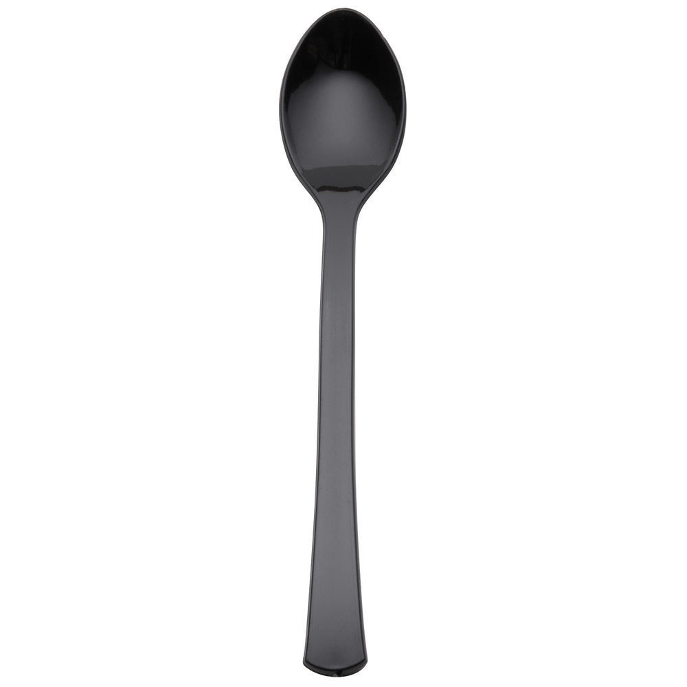 Tiny Tasters 4In Black Spoons-48PCS