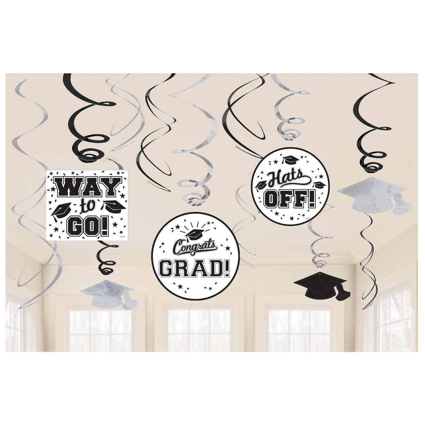 Grad Value Pack Swirl Decorations-White