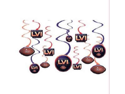Superbowl Lvi 56Th Swirl Decorations, 12Pc