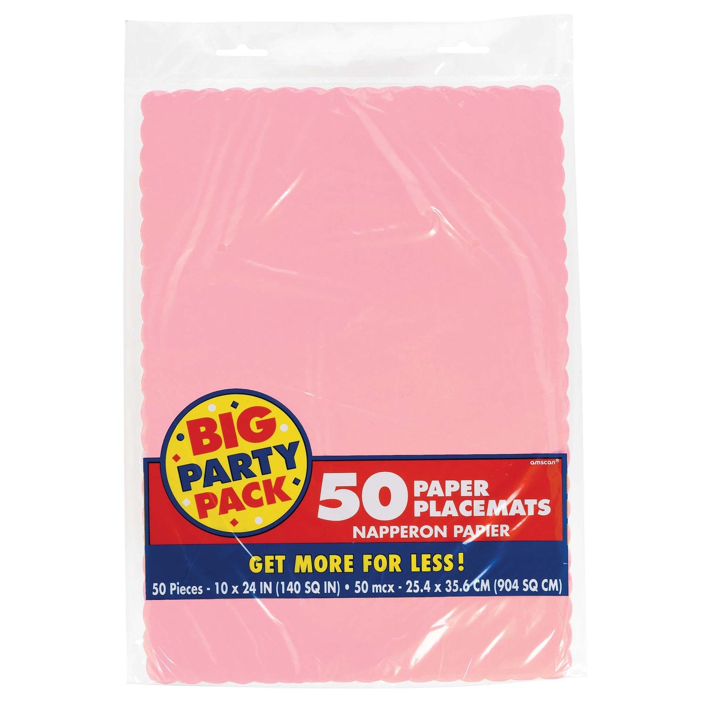 Placemats 50Ct New Pink/Disc