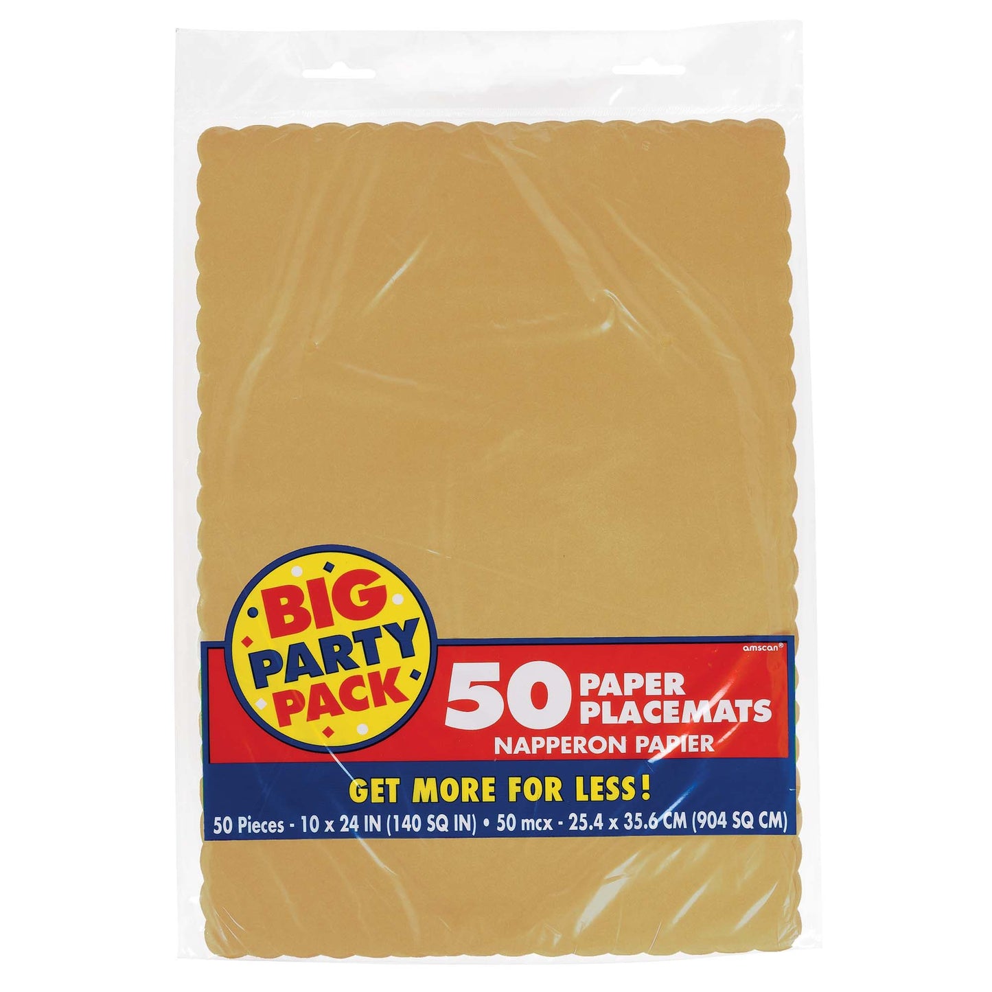 Placemats 50Ct Gold Bpp/Disc
