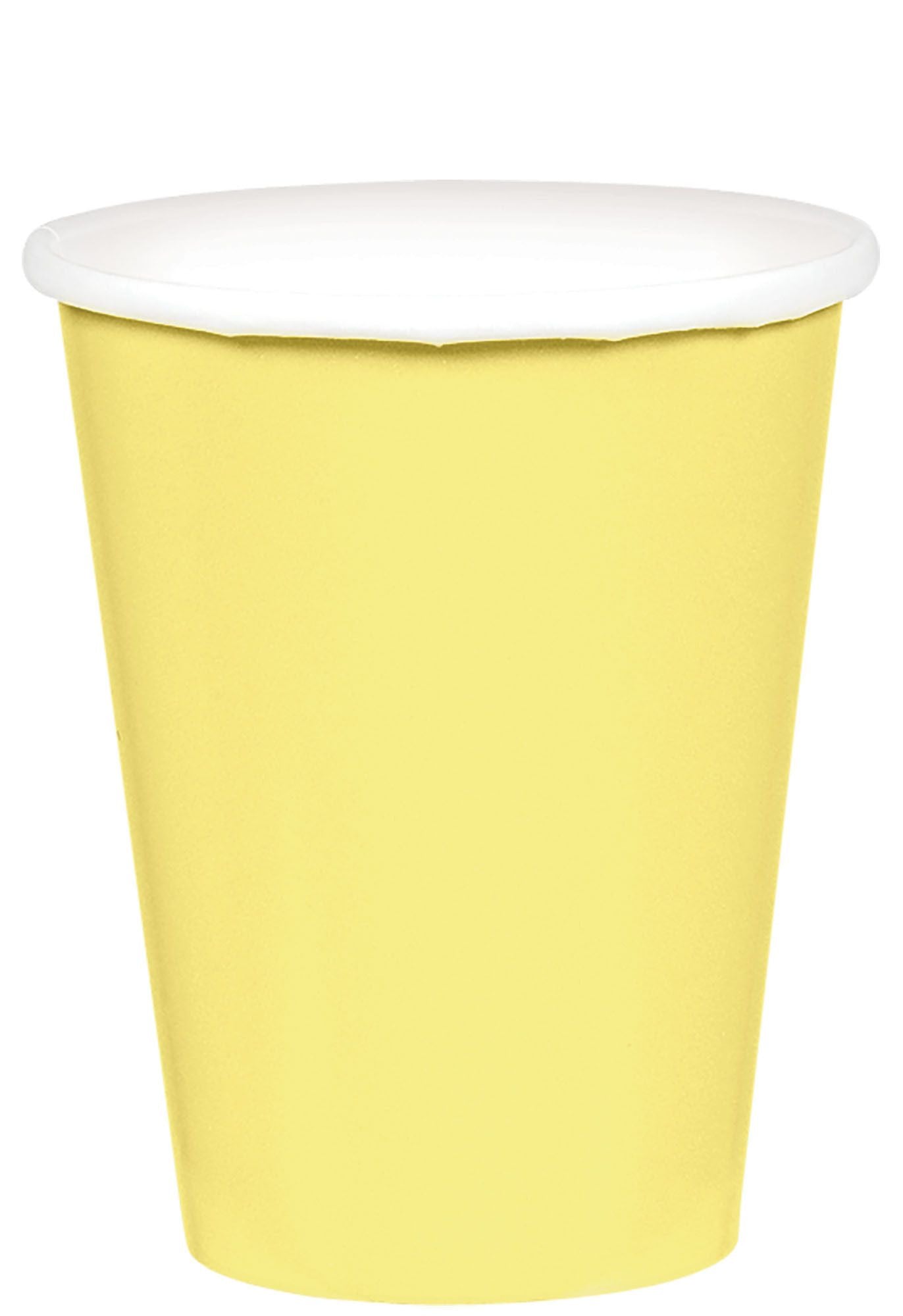 9 oz Paper Cups – Light Yellow / Disc