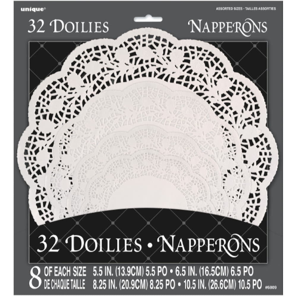 Assorted Doilies - 32Ct