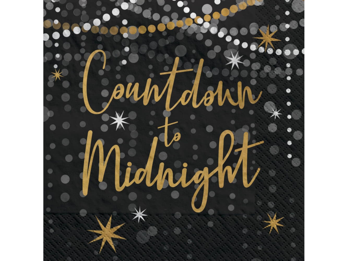 5" X 5" Midnight Hour Beverage Napkins-40Ct