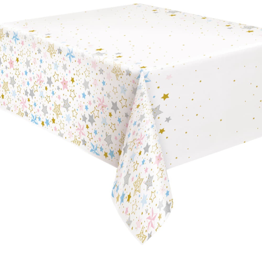 Twinkle Twinkle Little Star Rectangular Plastic Table Cover, 54"X84"