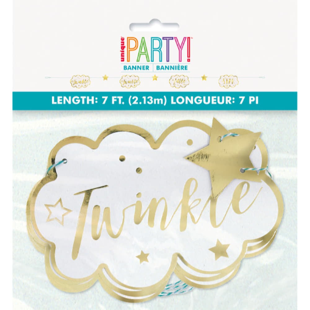 Twinkle Twinkle Little Star Paper Garland, 7 Ft