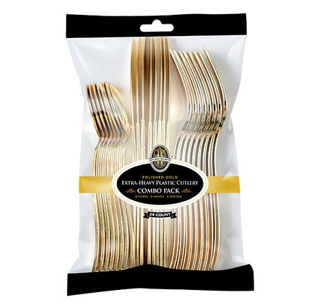 Heavy Weight Gold Cutlery Combo-24Ct
