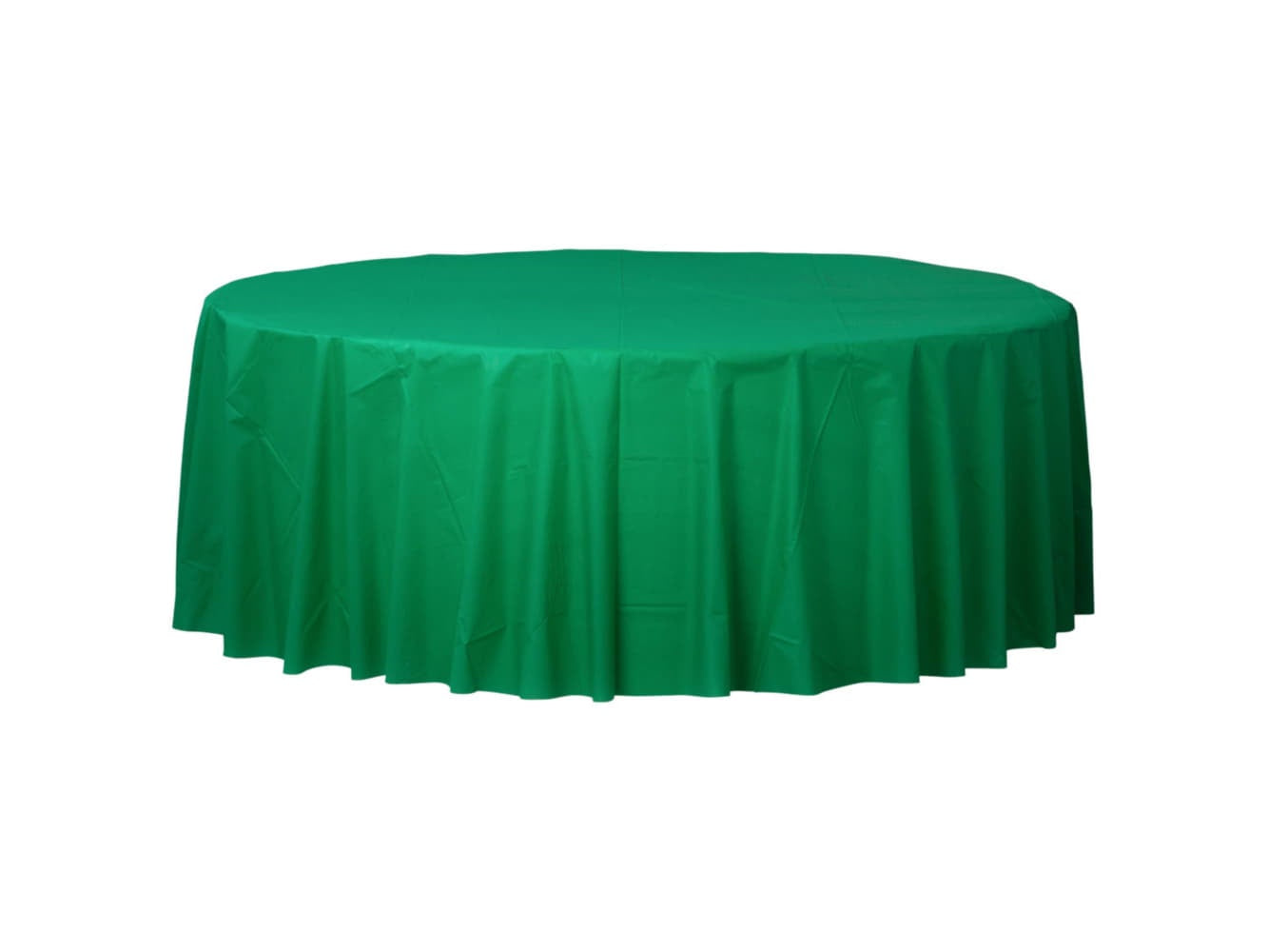84" Round Plastic Tablecover-Festive Green