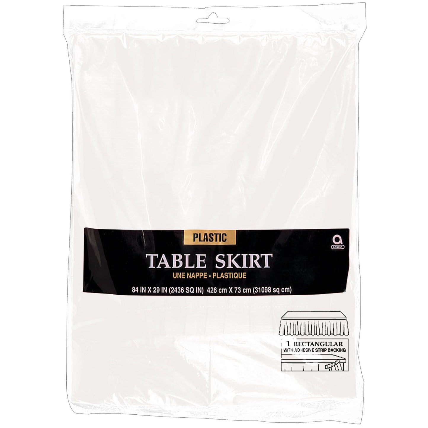 Plastic Tableskirt - Frosty White