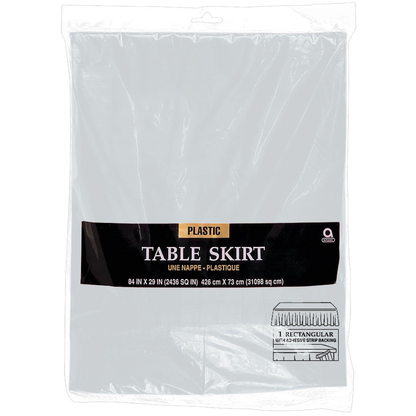 Plastic Tableskirt - Silver
