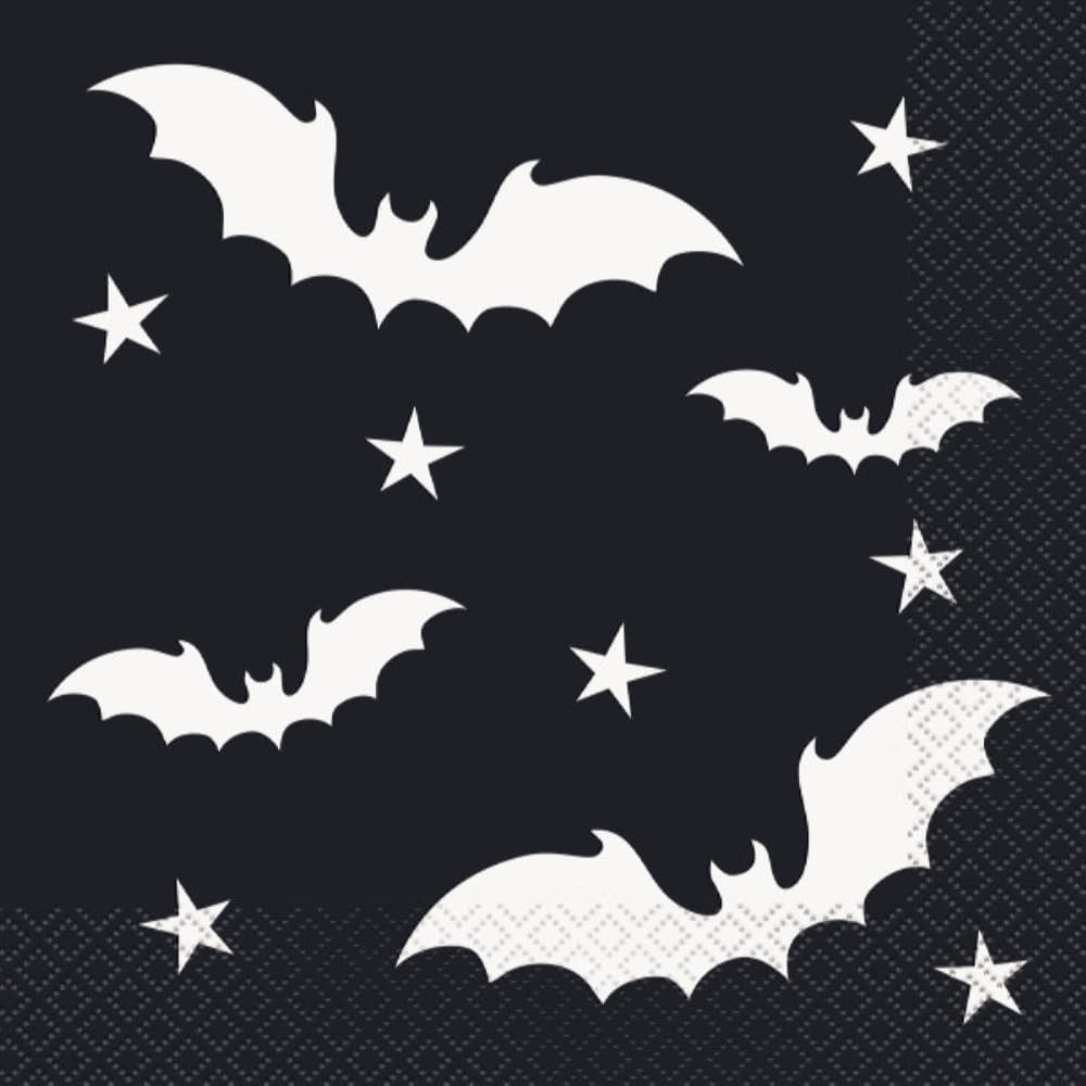 Black Bats Halloween Luncheon Napkins, 20Ct