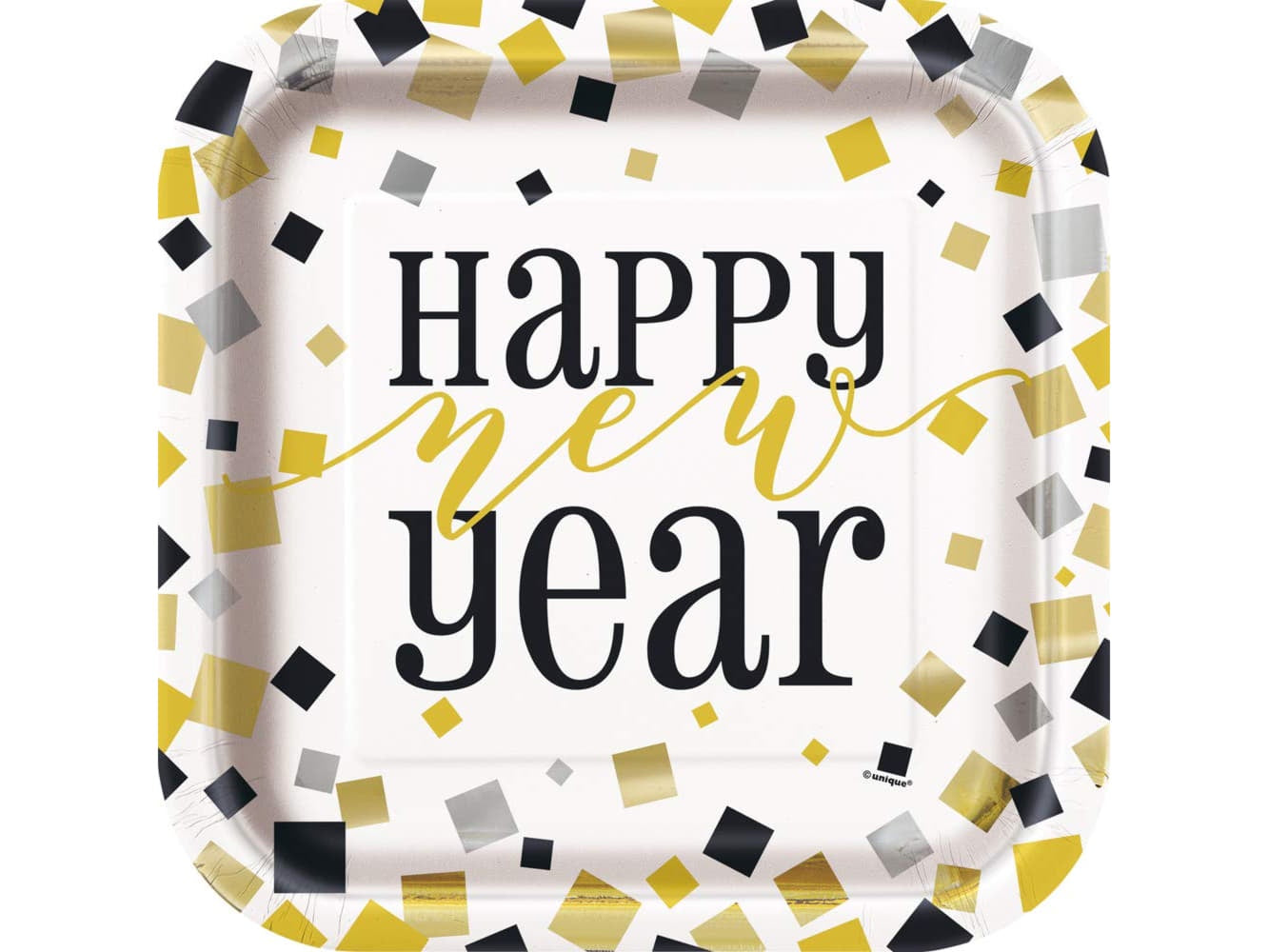 Happy New Year 9In Plates, 8/Pk