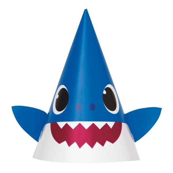 Baby Shark Party Hats - 8Pk