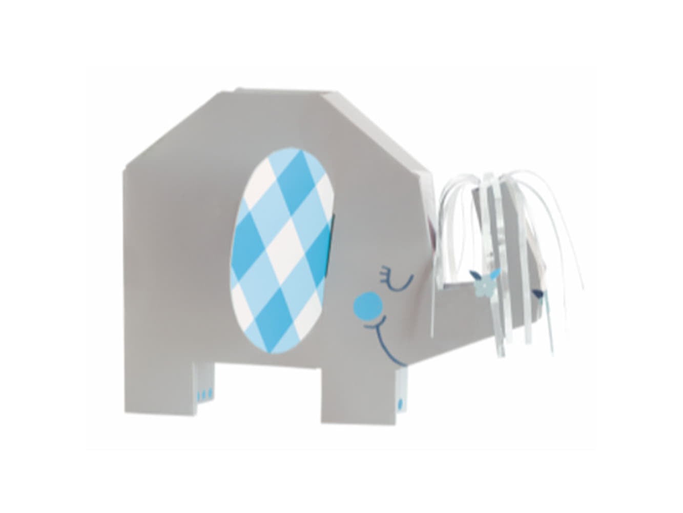 Blue Floral Elephant Folded Centerpiece