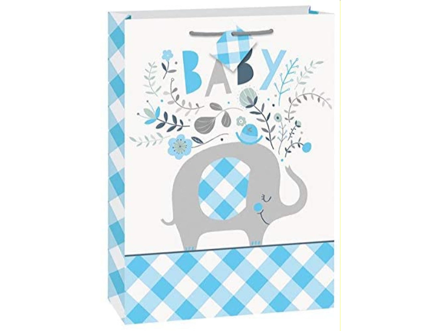 Blue Floral Elephant Jumbo Giftbag