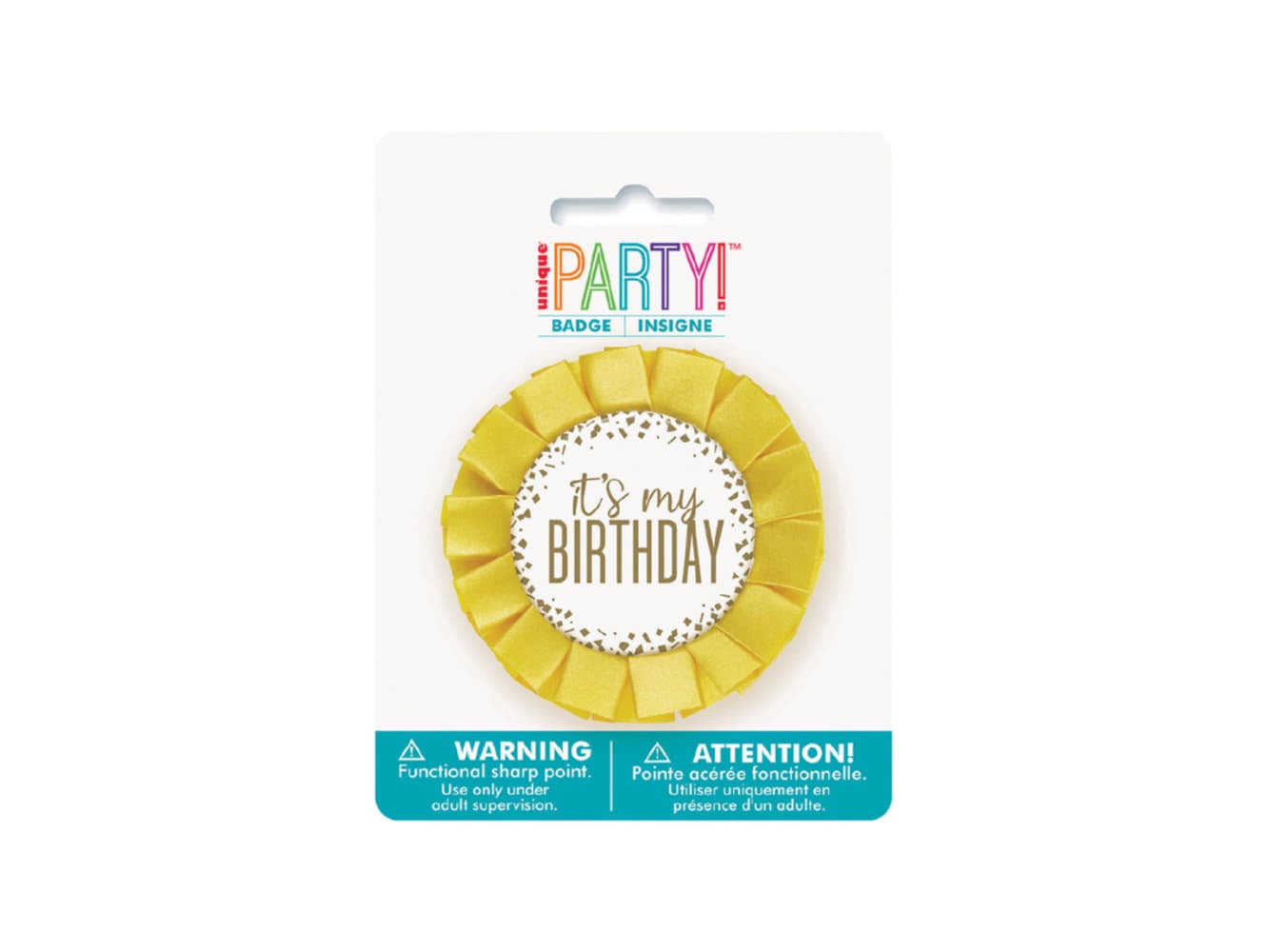 It'S My Birthday Foil Stamped Gold Badge