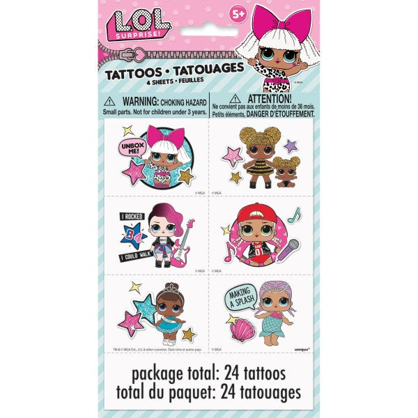 Lol Surprise Tattoo Sheets - 24Ct