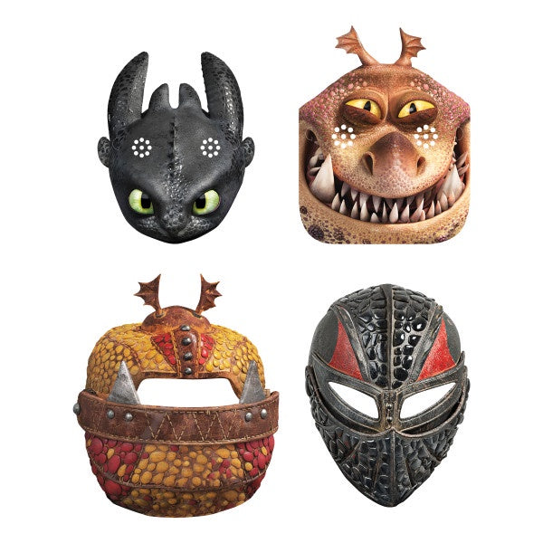 How To Train Your Dragon Masks, 8Ct
